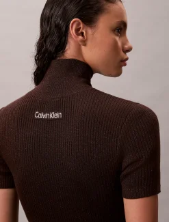 Calvin Klein Mini-Rollkragenkleid aus Wollmischung^Damen Kleider & Röcke