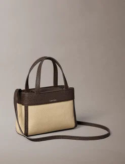 Calvin Klein Mini-Shopper aus Baumwoll-Canvas^Damen Umhängetaschen|Taschen