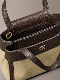 Calvin Klein Mini-Shopper aus Baumwoll-Canvas^Damen Umhängetaschen|Taschen