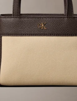Calvin Klein Mini-Shopper aus Baumwoll-Canvas^Damen Umhängetaschen|Taschen