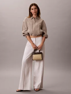 Calvin Klein Mini-Shopper aus Baumwoll-Canvas^Damen Umhängetaschen|Taschen