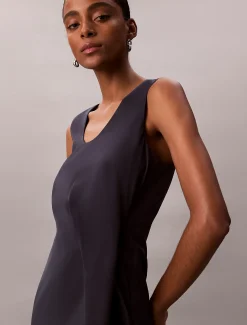 Calvin Klein Mini-Wasserfallkleid aus Kreppstoff^Damen Kleider & Röcke