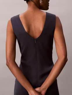 Calvin Klein Mini-Wasserfallkleid aus Kreppstoff^Damen Kleider & Röcke