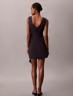 Calvin Klein Mini-Wasserfallkleid aus Kreppstoff^Damen Kleider & Röcke