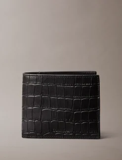 Calvin Klein Münz-Portemonnaie aus geprägtem Krokoleder^Herren Geldbörsen & Kartenetuis