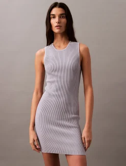 Calvin Klein Modelliertes Minikleid aus Rippstrick^Damen Kleider & Röcke