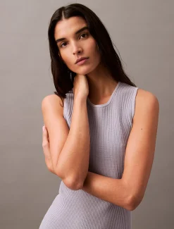 Calvin Klein Modelliertes Minikleid aus Rippstrick^Damen Kleider & Röcke