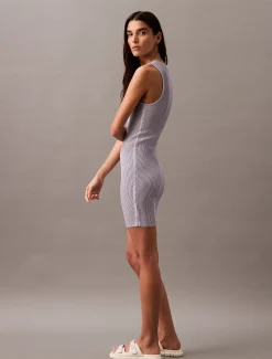 Calvin Klein Modelliertes Minikleid aus Rippstrick^Damen Kleider & Röcke