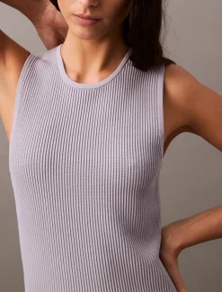 Calvin Klein Modelliertes Minikleid aus Rippstrick^Damen Kleider & Röcke