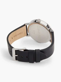 Calvin Klein Moderne Armbanduhr mit Lederriemen^Herren Uhren & Schmuck