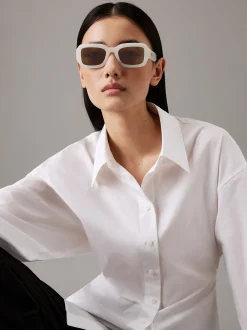 Calvin Klein Modifizierte rechteckige Sonnenbrille CK24511S^Damen Sonnenbrillen|BademodeFrisch Eingetroffen