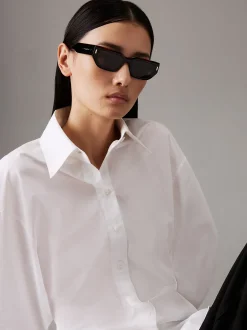 Calvin Klein Modifizierte rechteckige Sonnenbrille CK24500S^Damen Sonnenbrillen|BademodeFrisch Eingetroffen