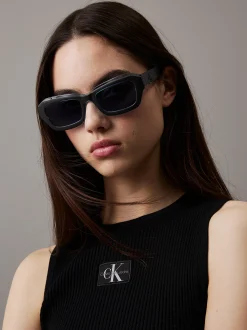 Calvin Klein Modifizierte rechteckige Sonnenbrille CKJ24608S^Damen Sonnenbrillen|Sonnenbrillen