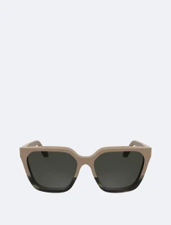 Calvin Klein Modifizierte rechteckige Sonnenbrille CK25500S^Damen Sonnenbrillen|BademodeFrisch Eingetroffen