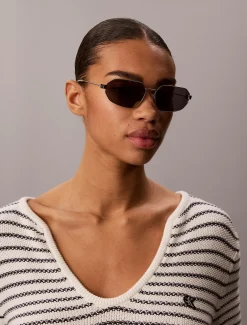 Calvin Klein Modifizierte rechteckige Sonnenbrille CKJ26200S^Damen Sonnenbrillen|Sonnenbrillen