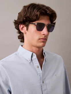 Calvin Klein Modifizierte rechteckige Sonnenbrille CK25102S^Damen Sonnenbrillen|BademodeFrisch Eingetroffen