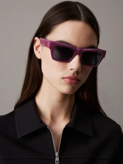 Calvin Klein Modifizierte rechteckige Sonnenbrille CKJ24602S^Damen Sonnenbrillen|Sonnenbrillen