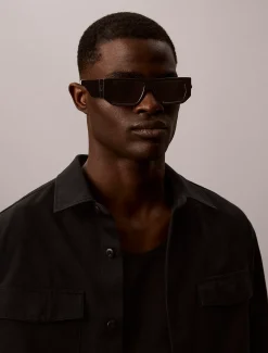 Calvin Klein Modifizierte rechteckige Sonnenbrille CKJ26607S^Herren Sonnenbrillen