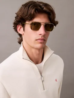 Calvin Klein Modifizierte rechteckige Sonnenbrille CKJ25202S^Damen Sonnenbrillen|Sonnenbrillen