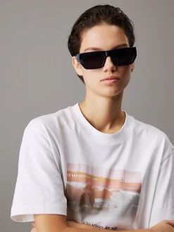 Calvin Klein Modifizierte rechteckige Sonnenbrille CKJ24625S^Damen Sonnenbrillen|Sonnenbrillen