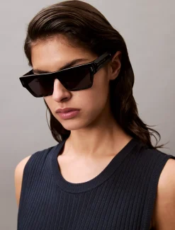 Calvin Klein Modifizierte rechteckige Sonnenbrille CK25510S^Damen Sonnenbrillen|Sonnenbrillen