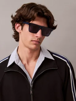 Calvin Klein Modifizierte rechteckige Sonnenbrille CK25501S^Herren Sonnenbrillen