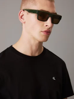 Calvin Klein Modifizierte rechteckige Sonnenbrille CKJ24603S^Herren Sonnenbrillen