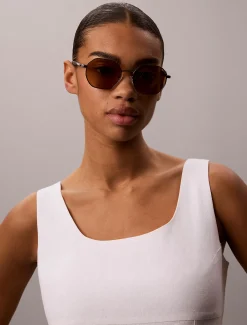 Calvin Klein Modifizierte rechteckige Sonnenbrille CK25110S^Damen Sonnenbrillen|Sonnenbrillen