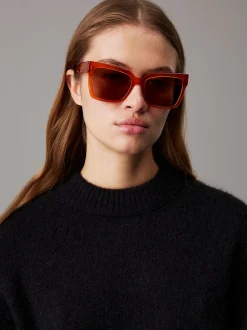 Calvin Klein Modifizierte rechteckige Sonnenbrille CKJ24606S^Damen Sonnenbrillen