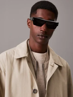 Calvin Klein Modifizierte rechteckige Sonnenbrille CK24532S^Herren Sonnenbrillen