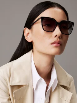 Calvin Klein Modifizierte rechteckige Sonnenbrille CK24509S^Damen Sonnenbrillen