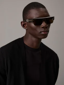 Calvin Klein Modifizierte rechteckige Sonnenbrille CK24532S^Herren Sonnenbrillen