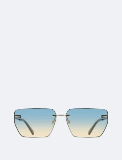 Calvin Klein Modifizierte rechteckige Sonnenbrille CKJ25207S^Damen Sonnenbrillen|Sonnenbrillen