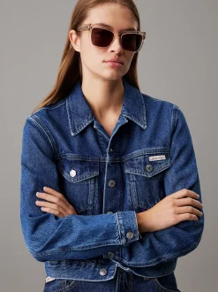 Calvin Klein Modifizierte rechteckige Sonnenbrille CKJ24606S^Damen Sonnenbrillen