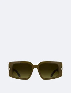 Calvin Klein Modifizierte rechteckige Sonnenbrille CK25533S^Damen Sonnenbrillen