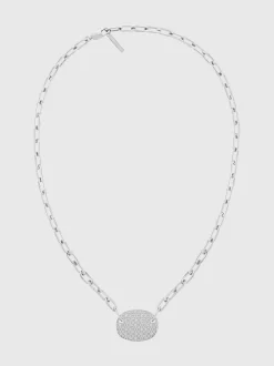 Calvin Klein Monogramm-Halskette mit ovalem Anhänger^Damen Uhren & Schmuck
