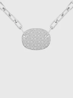 Calvin Klein Monogramm-Halskette mit ovalem Anhänger^Damen Uhren & Schmuck
