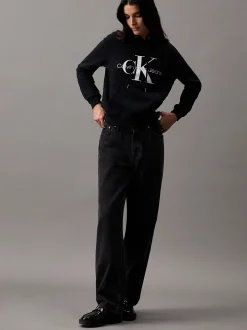 Calvin Klein Monogramm-Hoodie^Damen Sweatshirts & Hoodies