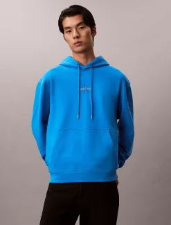 Calvin Klein Monogramm-Hoodie aus Baumwoll-Frottee^Herren Hoodies & Sweatshirts
