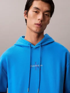 Calvin Klein Monogramm-Hoodie aus Baumwoll-Frottee^Herren Hoodies & Sweatshirts