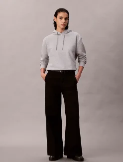 Calvin Klein Monogramm-Hoodie aus Baumwoll-Frottee^Damen Sweatshirts & Hoodies