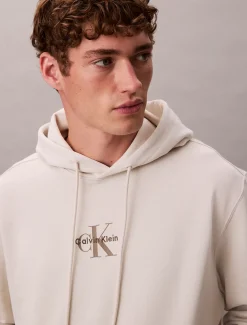 Calvin Klein Monogramm-Hoodie aus Baumwoll-Frottee^Herren Hoodies & Sweatshirts