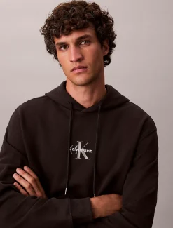 Calvin Klein Monogramm-Hoodie aus Baumwoll-Frottee^Herren Hoodies & Sweatshirts