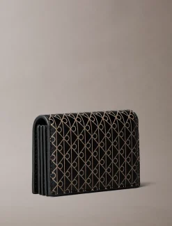 Calvin Klein Monogramm-Logo-Akkordeon-Kartenetui^Damen Geldbörsen & Etuis