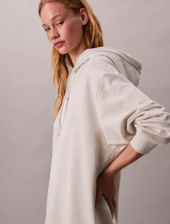 Calvin Klein Monogramm-Sweatkleid mit Kapuze^Damen Kleider & Röcke