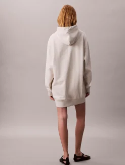 Calvin Klein Monogramm-Sweatkleid mit Kapuze^Damen Kleider & Röcke