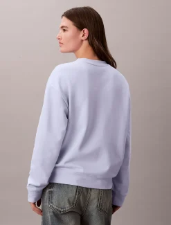 Calvin Klein Monogramm-Sweatshirt aus Baumwoll-Frottee^Damen Sweatshirts & Hoodies