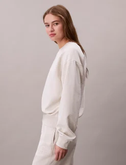 Calvin Klein Monogramm-Sweatshirt aus Baumwoll-Frottee^Damen Sweatshirts & Hoodies
