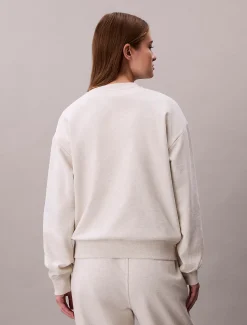 Calvin Klein Monogramm-Sweatshirt aus Baumwoll-Frottee^Damen Sweatshirts & Hoodies