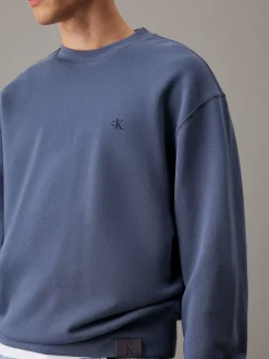 Calvin Klein Monogramm-Sweatshirt aus Baumwoll-Frottee^Herren Hoodies & Sweatshirts